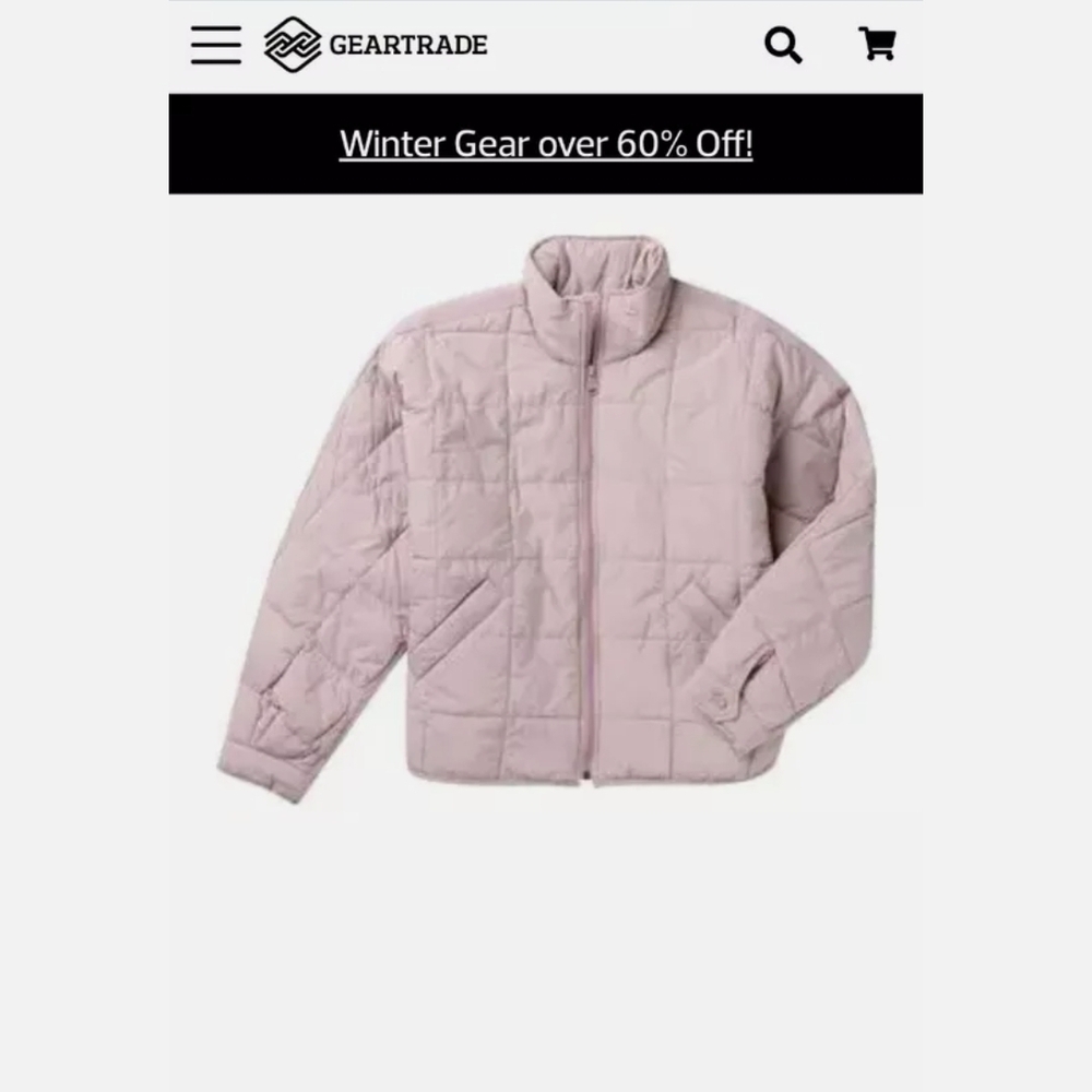 Women's Light Pink Quilted Jacket